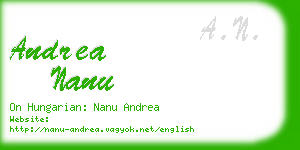 andrea nanu business card